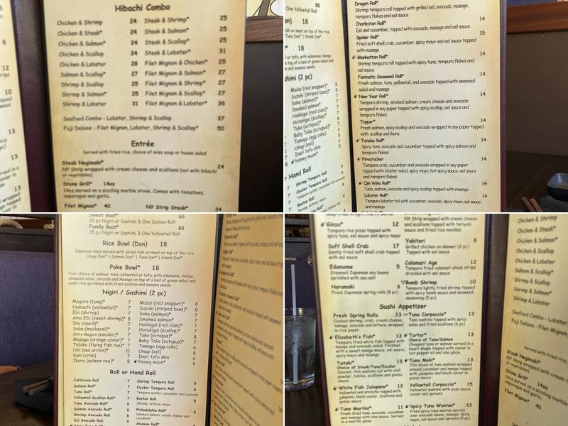 Fuji Sushi & Bar & Grill Menu