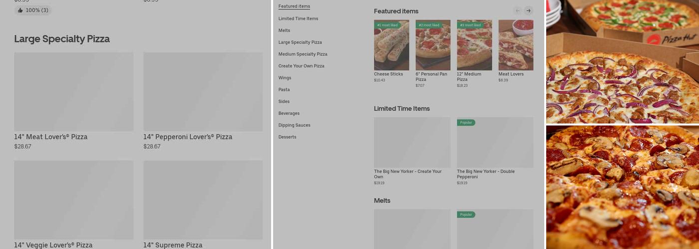 Pizza Hut Menu