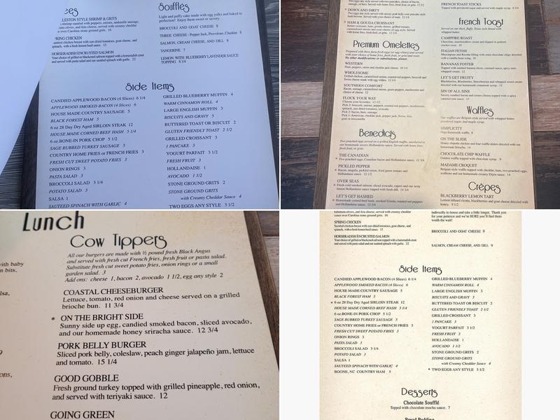 Souffle's Menu