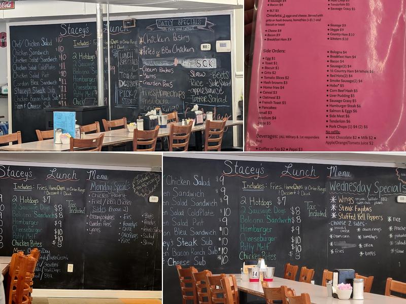 Stacey's Country Kitchen Menu