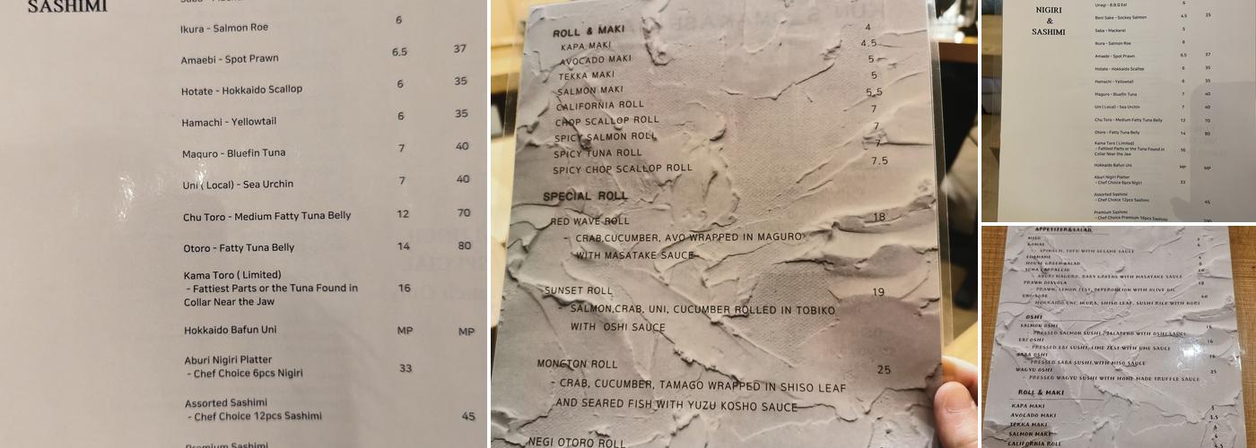 iKun's Omakase Bar Menu