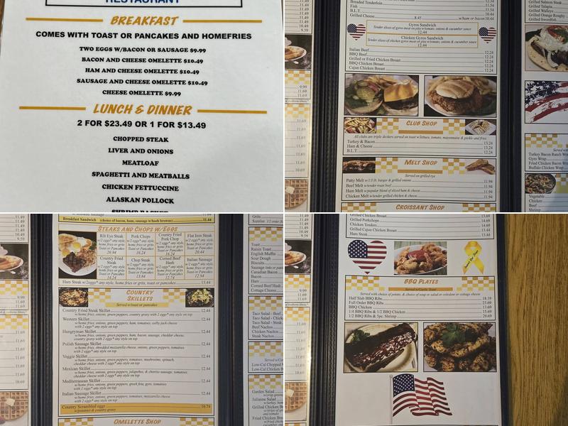 Blueberry Hill Pancake House and Restaurant Menu