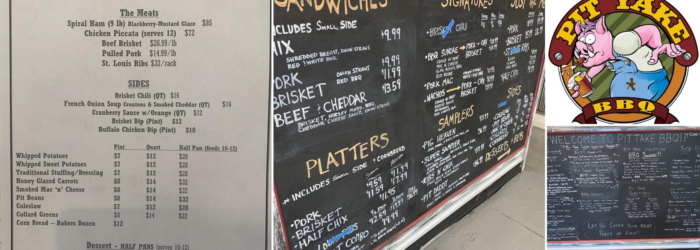 Pit Take BBQ Menu