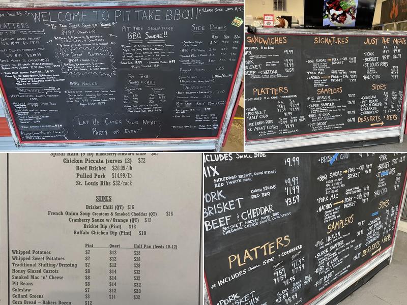 Pit Take BBQ Menu