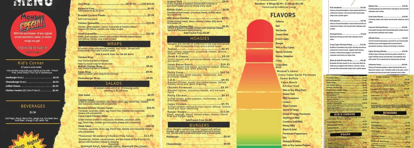 Michael's Tavern Menu