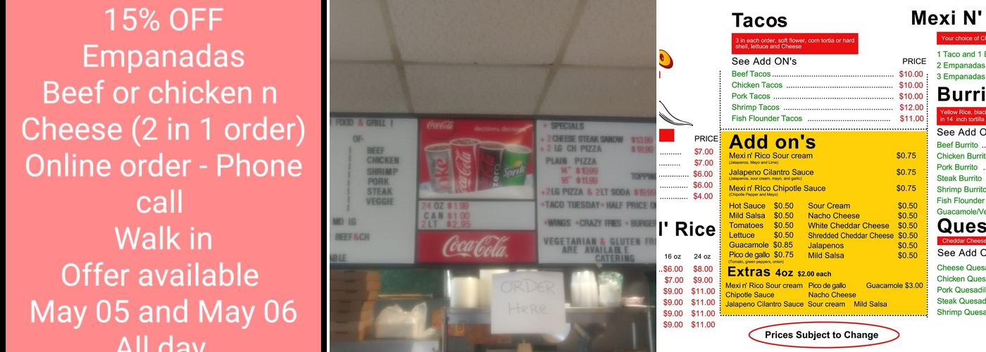 Rice 'N Beans - Walnutport Menu