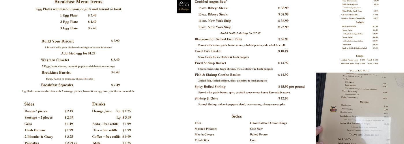 Stockmans Cafe Menu