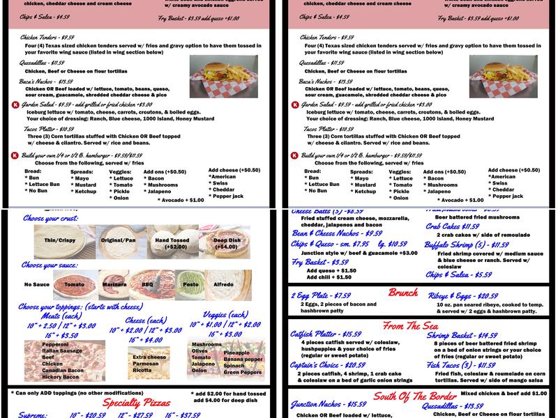 The 159 Junction Menu