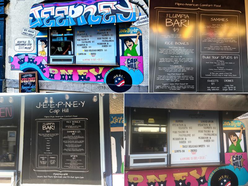 Jeepney Cap Hill Menu
