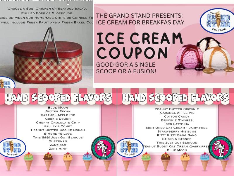 The Grand Stand Menu