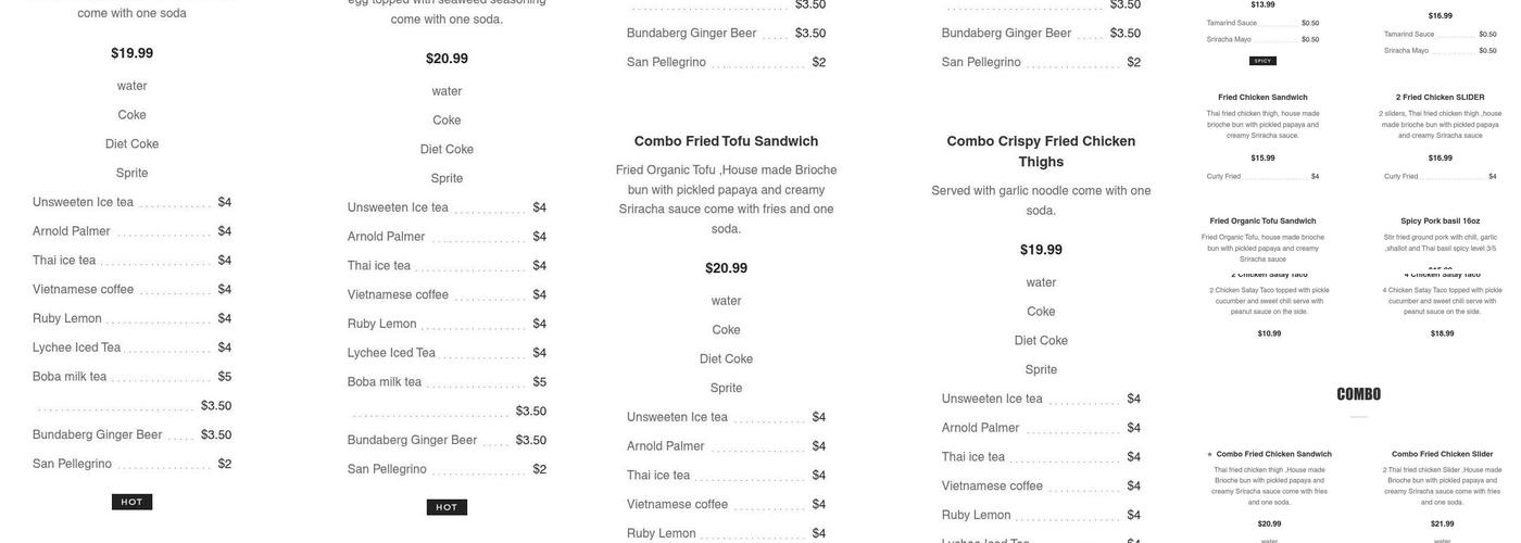 Southside Station Menu