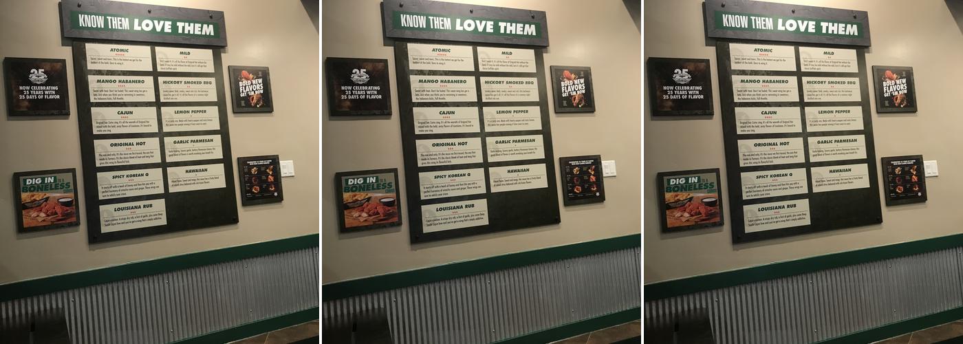 Wingstop Menu