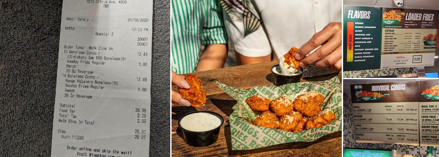 Wingstop Menu