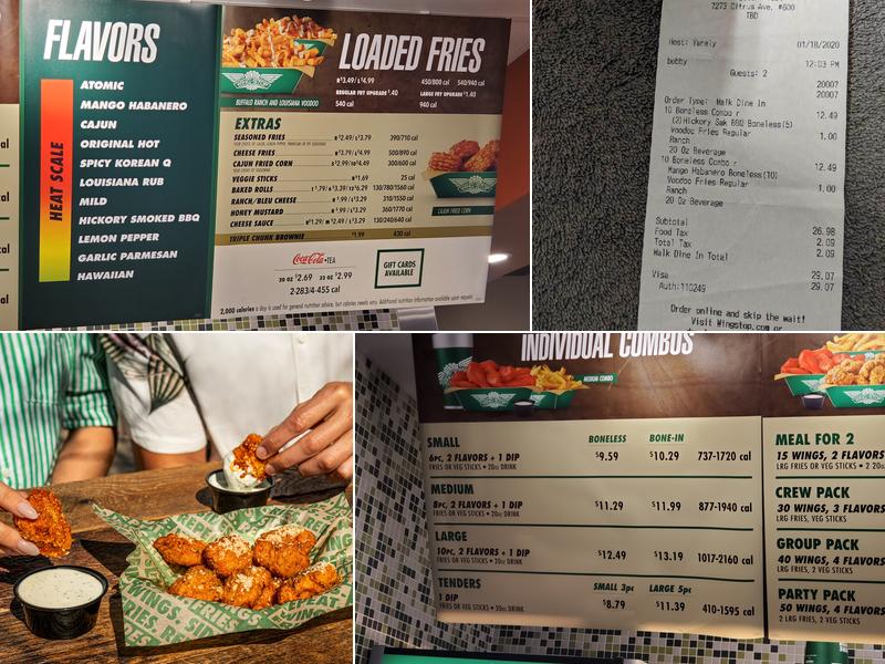 Wingstop Menu