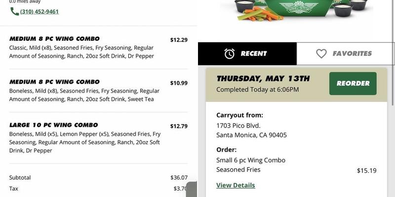 Wingstop Menu