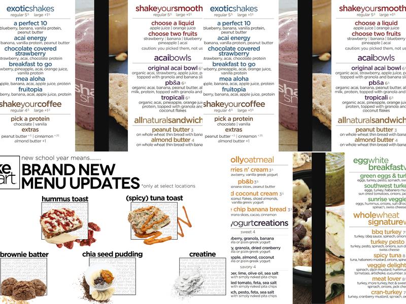 Shake Smart Menu