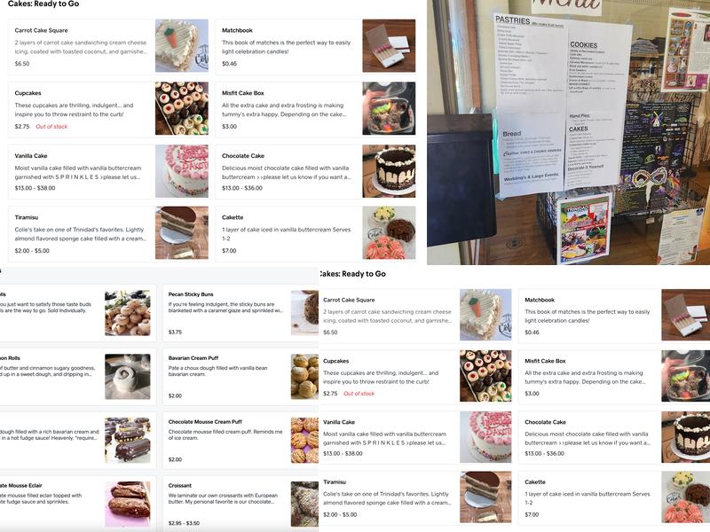 Colie's Cakes & Pastries Menu