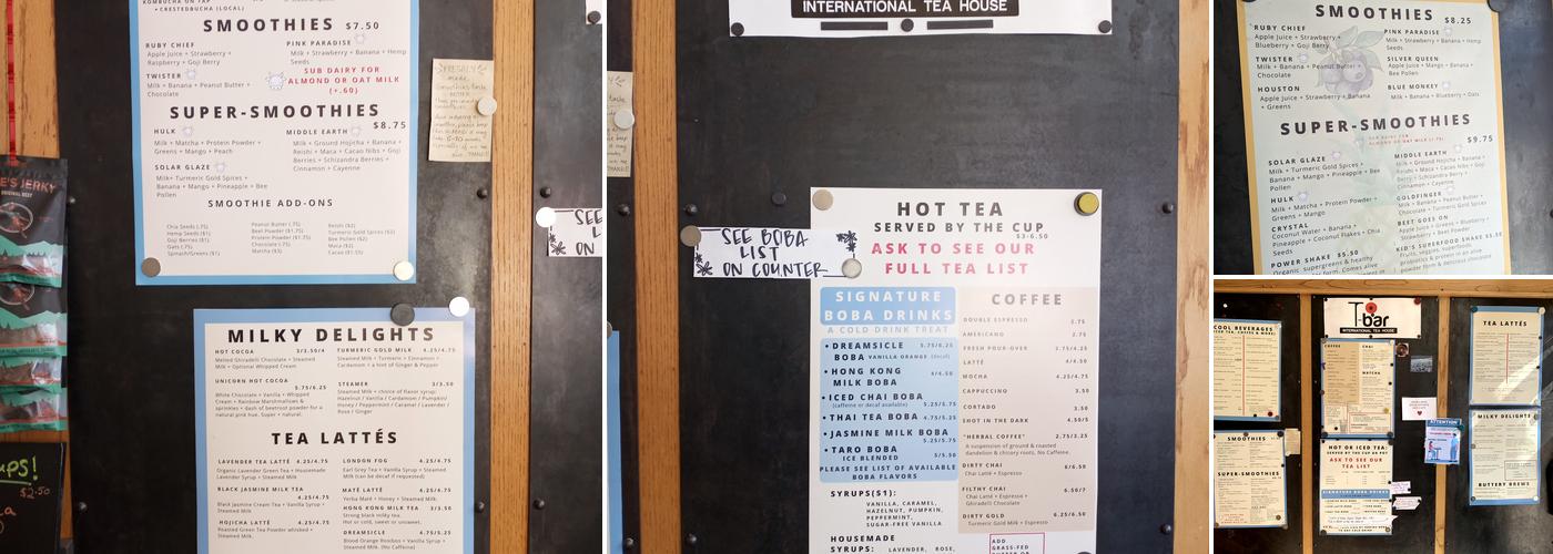 T-Bar Menu