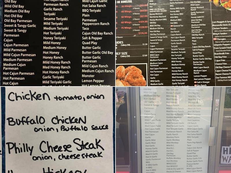 Just Wing it Menu