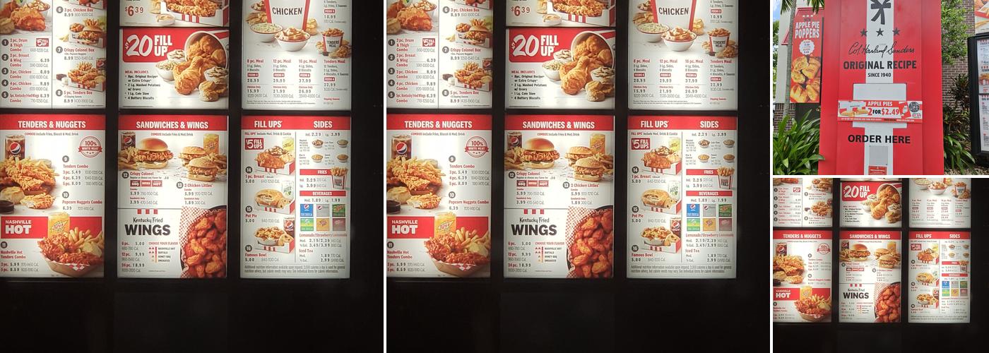 KFC Menu