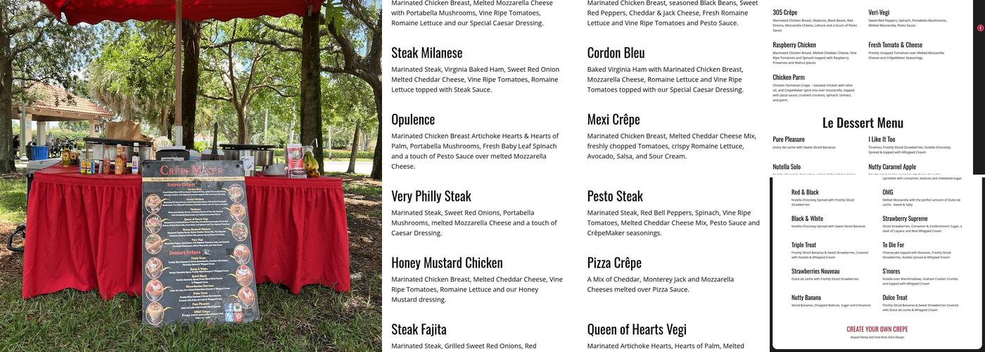 CrêpeMaker Catering Menu