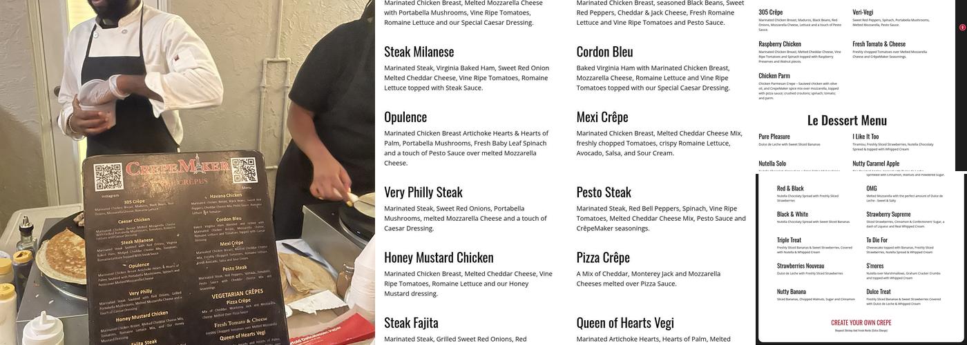 CrêpeMaker Catering Menu