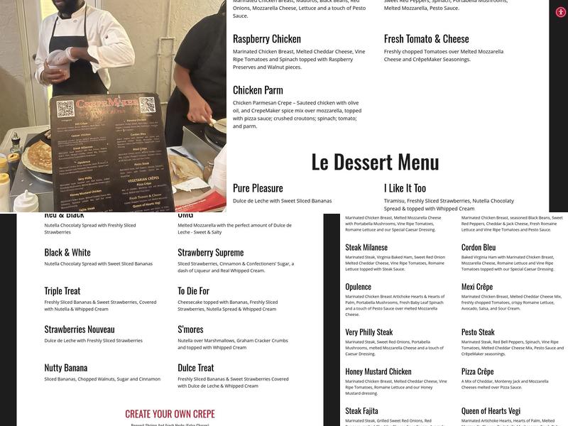 CrêpeMaker Catering Menu