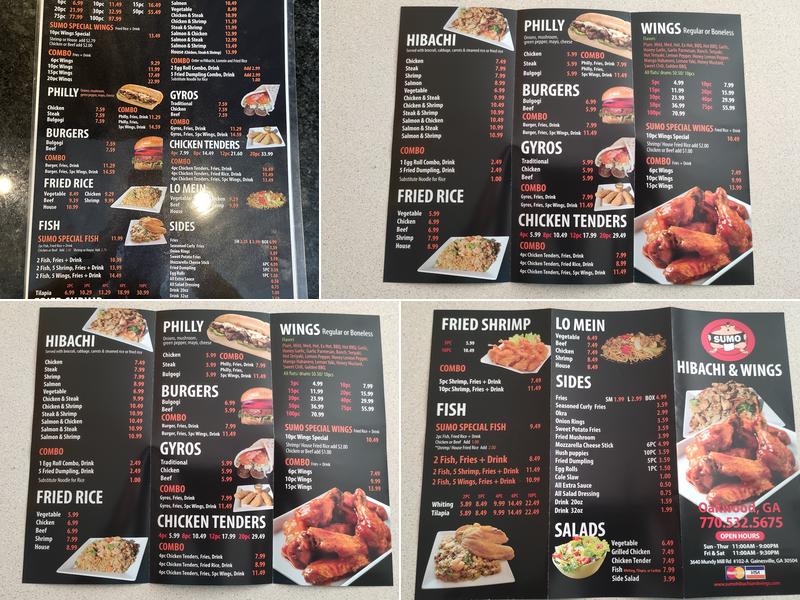 Sumo Hibachi and Wings (Oakwood) Menu