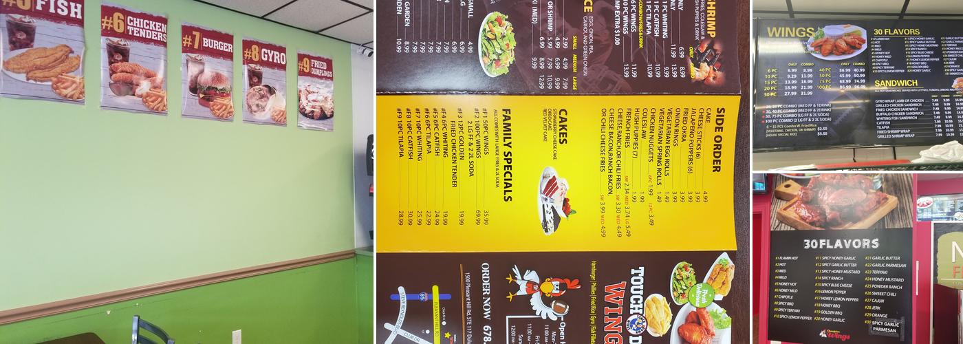 Touchdown Wings at Duluth Menu