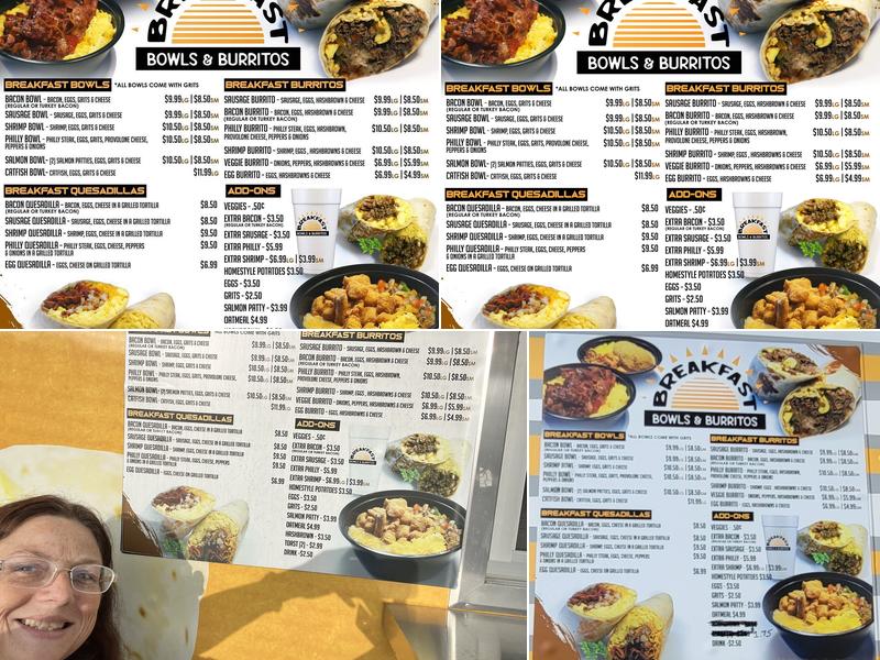 Breakfast Bowls & Burritos Menu