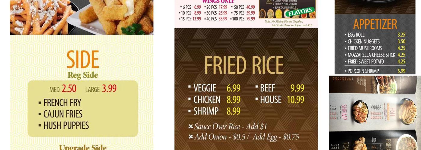 Kwing Express Menu