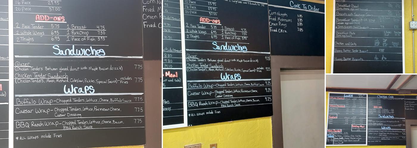 DoughJ's Chicken & Donuts Menu