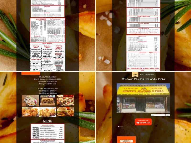 Chitown Chicken Menu