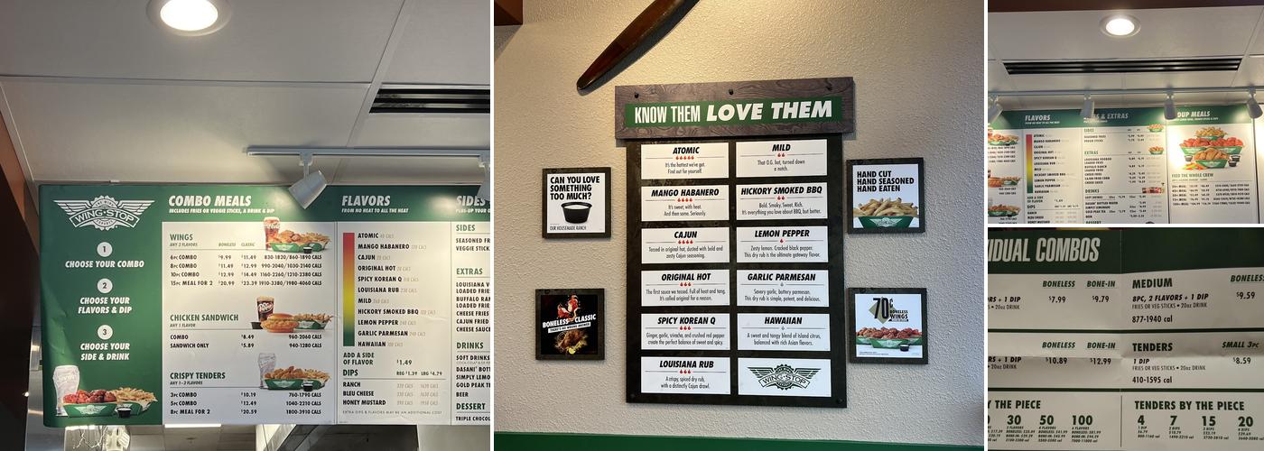 Wingstop Menu