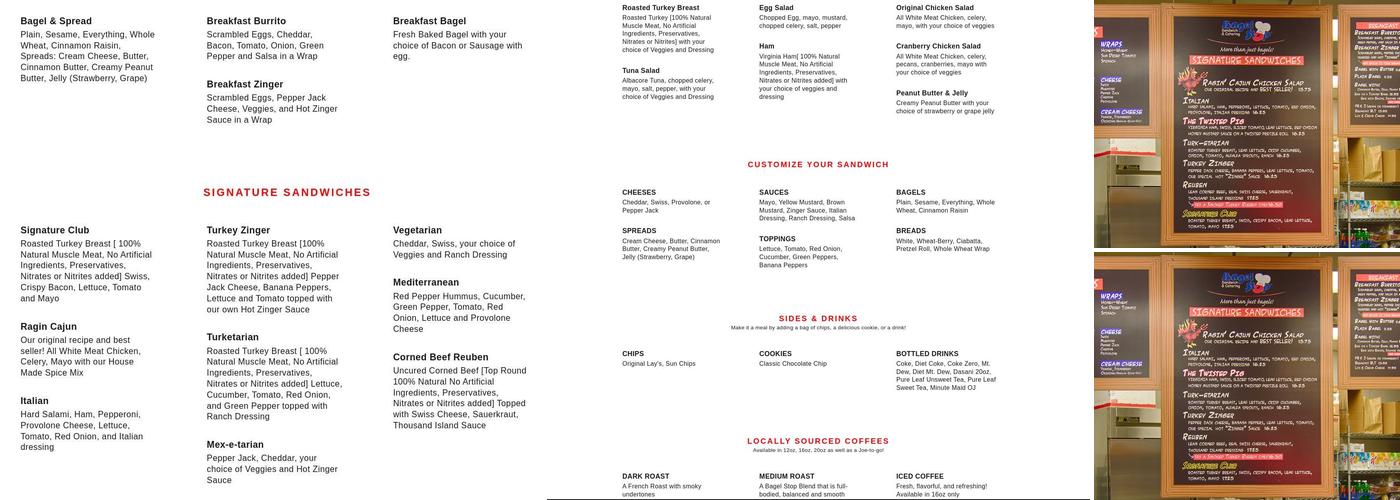 Bagel Stop Sandwich & Catering Menu