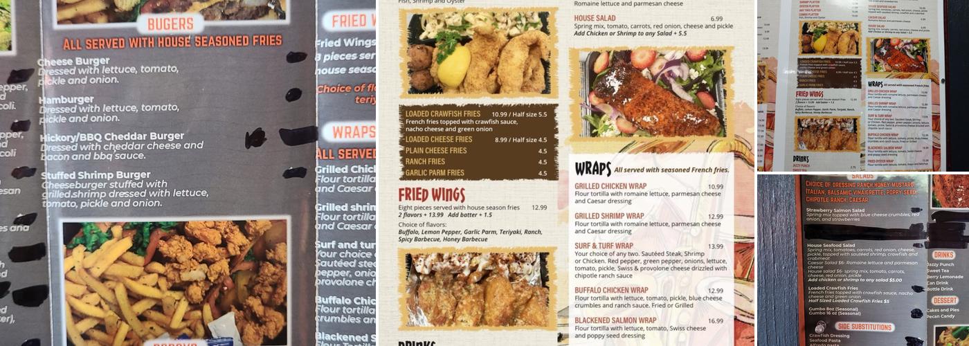 AJ’s Jazzy Grill Menu