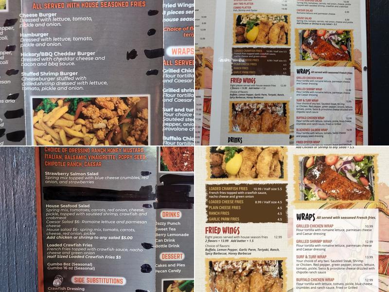 AJ’s Jazzy Grill Menu