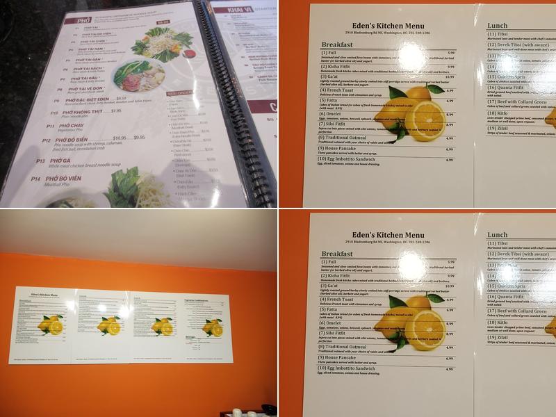 Eden's Kitchen Menu