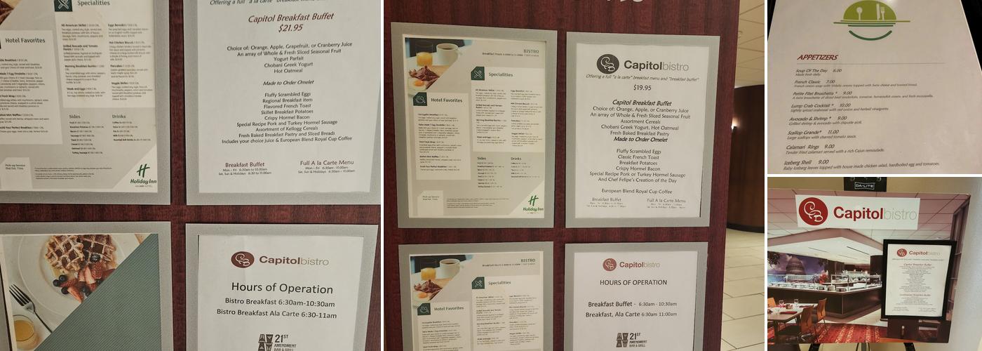 Capitol Bistro Menu
