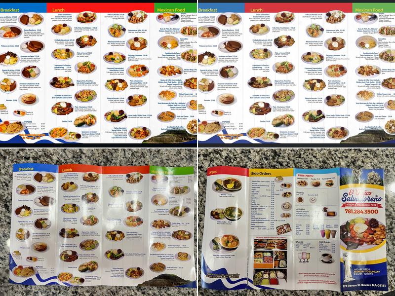 El Típico Salvadoreño Restaurant Menu