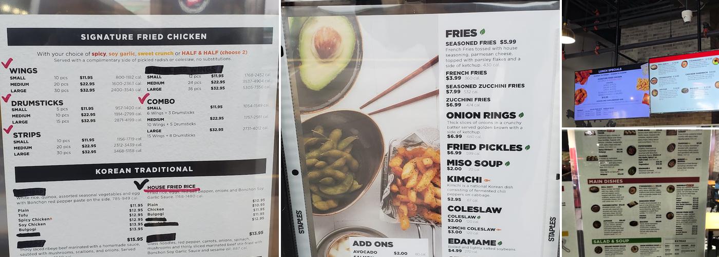 Bonchon Hackensack Menu