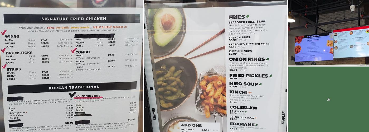 Bonchon Hackensack Menu