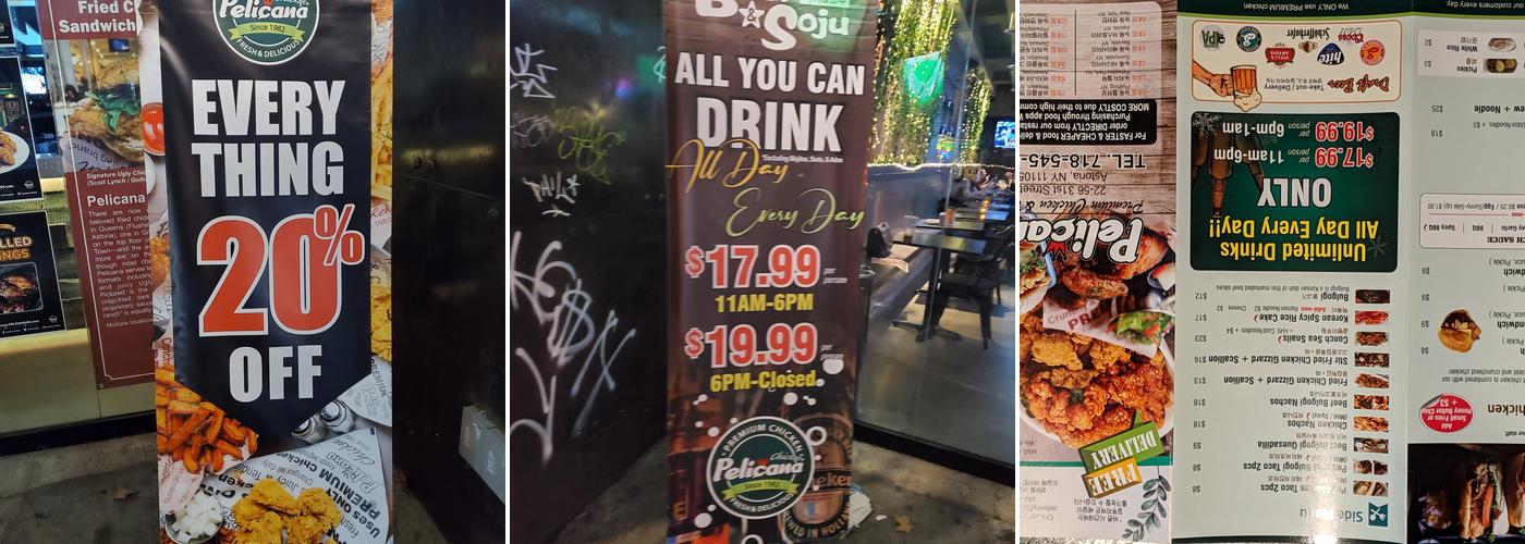 Pelicana Chicken Astoria Menu