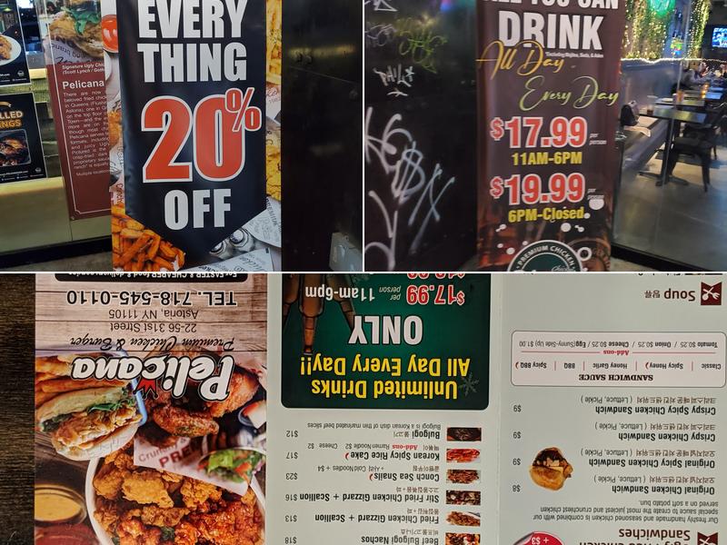 Pelicana Chicken Astoria Menu