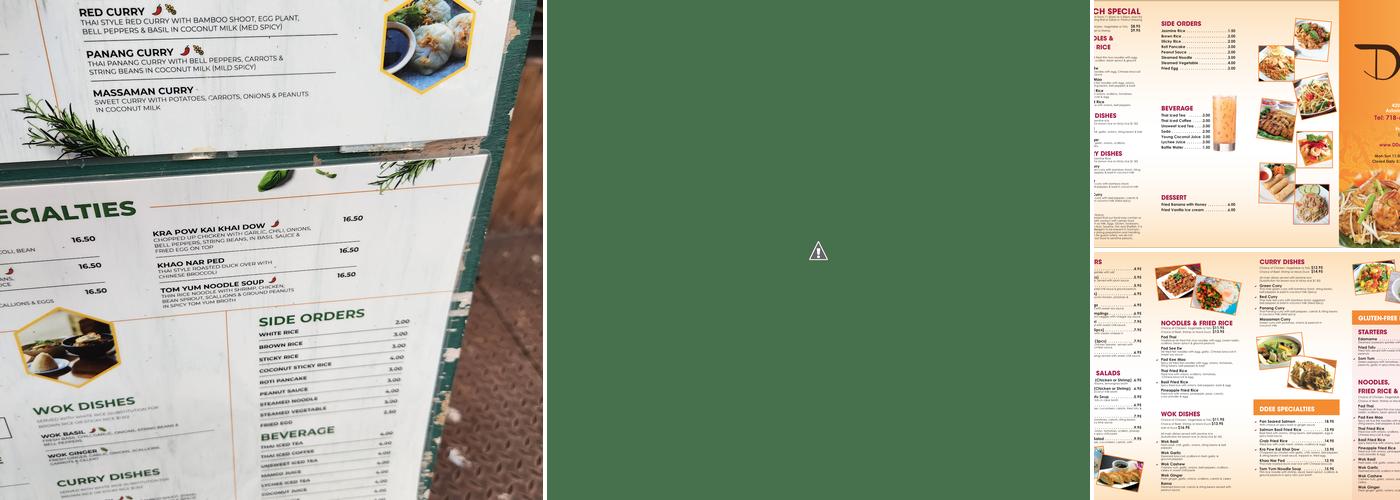 Ddee Thai Menu