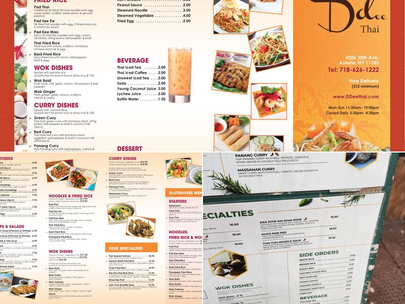 Ddee Thai Menu