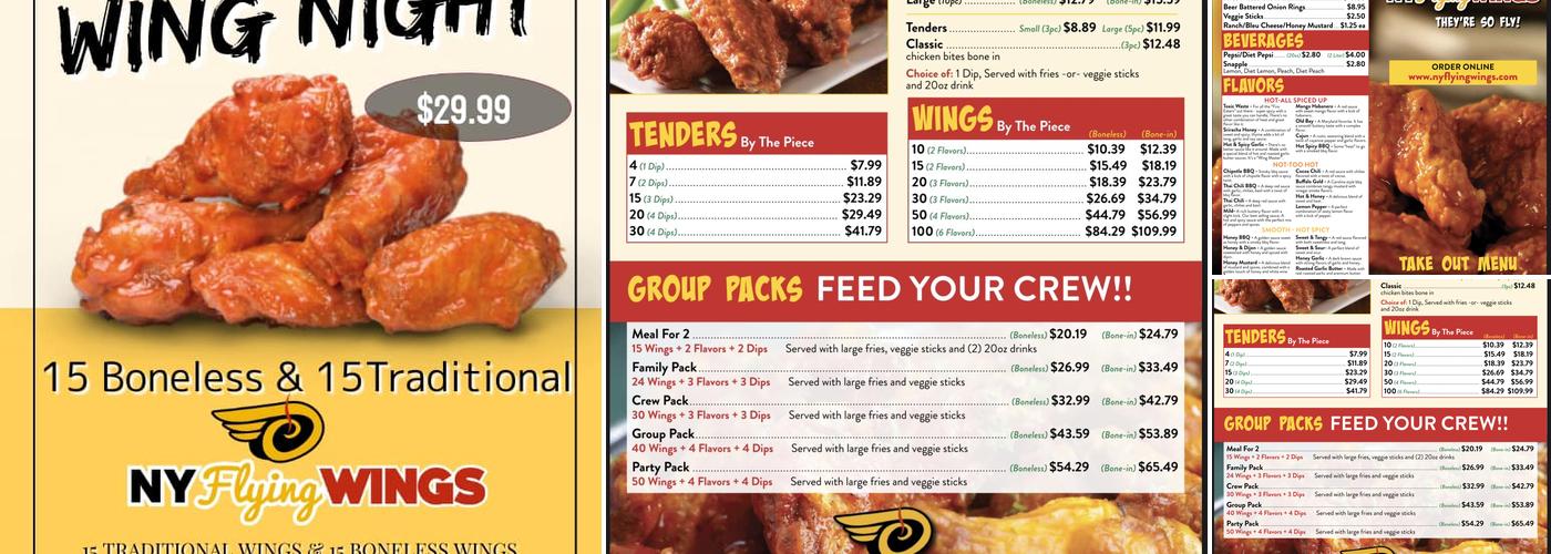 NY Flying Wings Menu