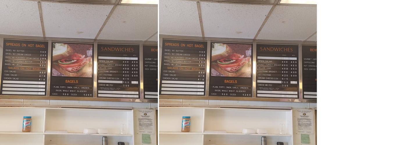 Wow Bagel Menu