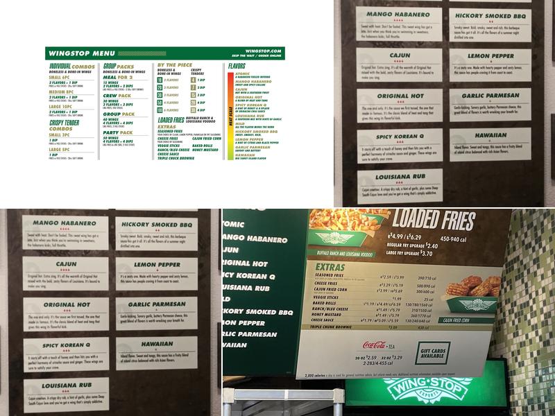 Wingstop Menu