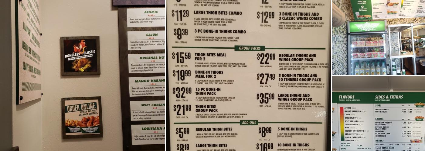 Wingstop Menu